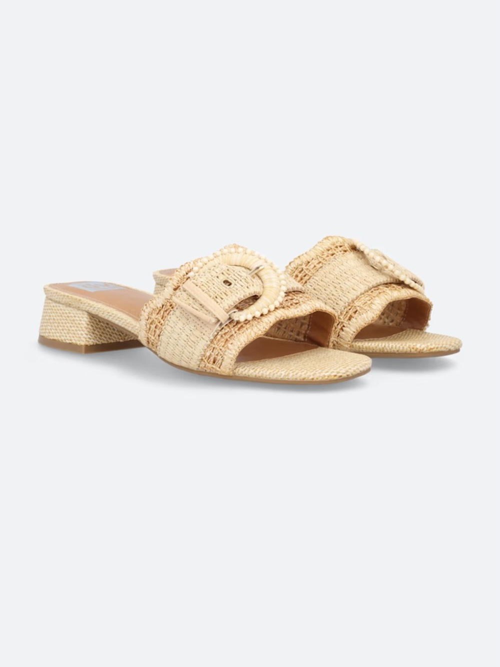 DV Women’s Mule Sandals in Beige with Accented Buckle - Size 10US - NWOT